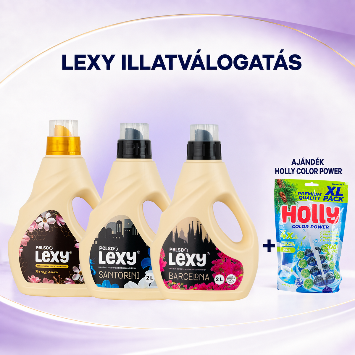 Pelso-Lexy illatválogatás csomag + AJÁNDÉK HOLLY COLOR POWER