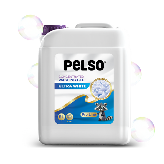PELSO PRO LINE Ultra White folyékony mosószer, fehér ruhákhoz 5l